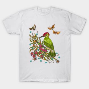 Floral Woodpecker T-Shirt